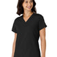 Women's Flex-n-Reach Side Panel V-Neck Top - 6145 - Black