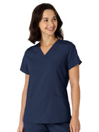 Women's Flex-n-Reach Side Panel V-Neck Top - 6145 - Navy