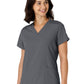 Women's Flex-n-Reach Side Panel V-Neck Top - 6145 - Pewter