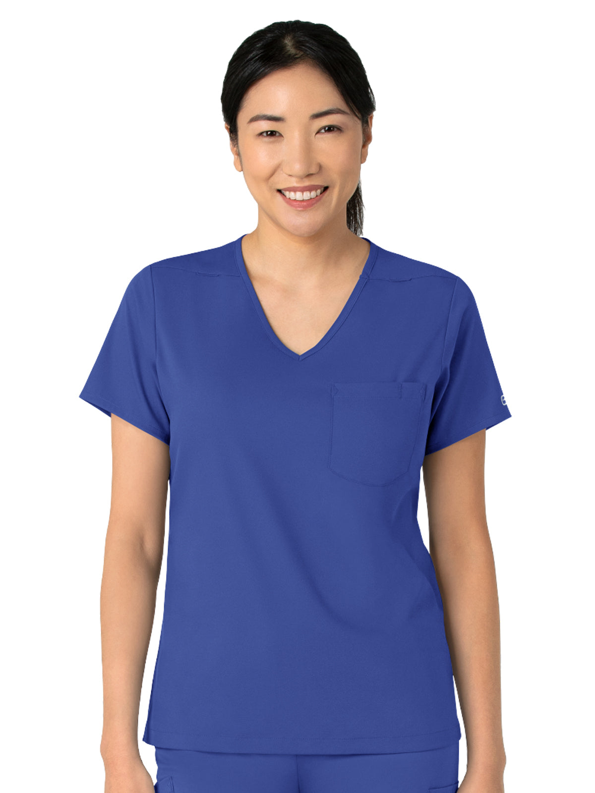 Women's Two-Pocket Tuck-In V-Neck Top - 6151 - Galaxy Blue