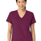 Women's Two-Pocket Tuck-In V-Neck Top - 6151 - Wine