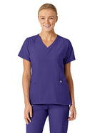 Women's Five-Pocket V-Neck Top - 6155 - Grape