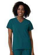 Women's Three-Pocket V-Neck Scrub Top - 6180 - Caribbean