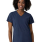 Women's Three-Pocket V-Neck Scrub Top - 6180 - Navy