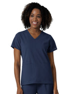 Women's Three-Pocket V-Neck Scrub Top - 6180 - Navy