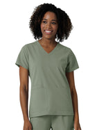Women's Three-Pocket V-Neck Scrub Top - 6180 - Sage
