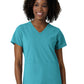 Women's Three-Pocket V-Neck Scrub Top - 6180 - Teal Blue
