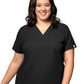 Women's Two-Pocket V-Neck Top - 6222 - Black