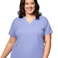 Women's Two-Pocket V-Neck Top - 6222 - Ceil Blue