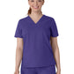 Women's Two-Pocket V-Neck Top - 6222 - Grape