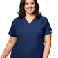 Women's Two-Pocket V-Neck Top - 6222 - Navy