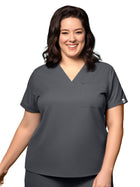 Women's Two-Pocket V-Neck Top - 6222 - Pewter