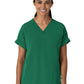 Women's Two-Pocket Drop Shoulder Boxy V-Neck Top - 6232 - Hunter