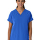 Women's Two-Pocket Drop Shoulder Boxy V-Neck Top - 6232 - Royal