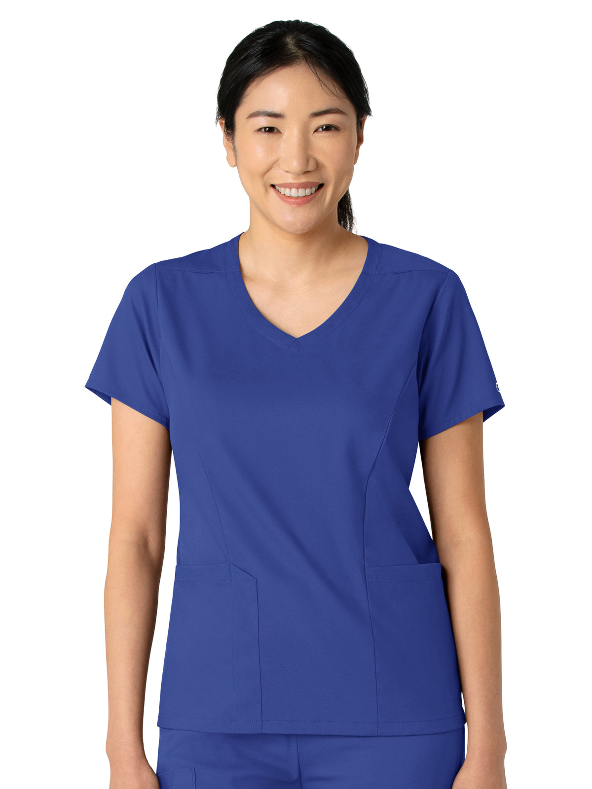 Women's 2-Pocket V-Neck Top - 6251 - Galaxy Blue