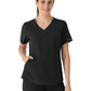 Women's Four-Pocket V-Neck Scrub Top - 6254 - Black