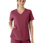 Women's Four-Pocket V-Neck Scrub Top - 6254 - Carnation