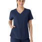 Women's Four-Pocket V-Neck Scrub Top - 6254 - Navy