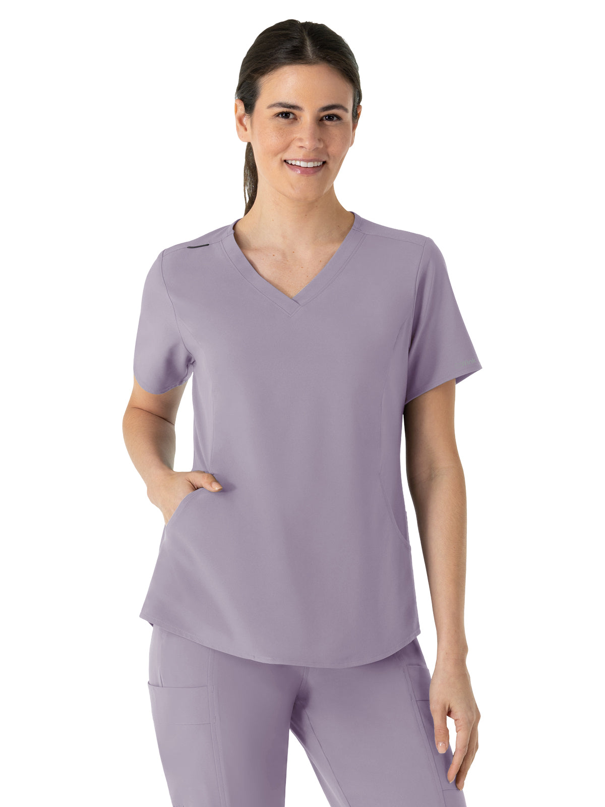 Women's Four-Pocket V-Neck Scrub Top - 6254 - Wisteria