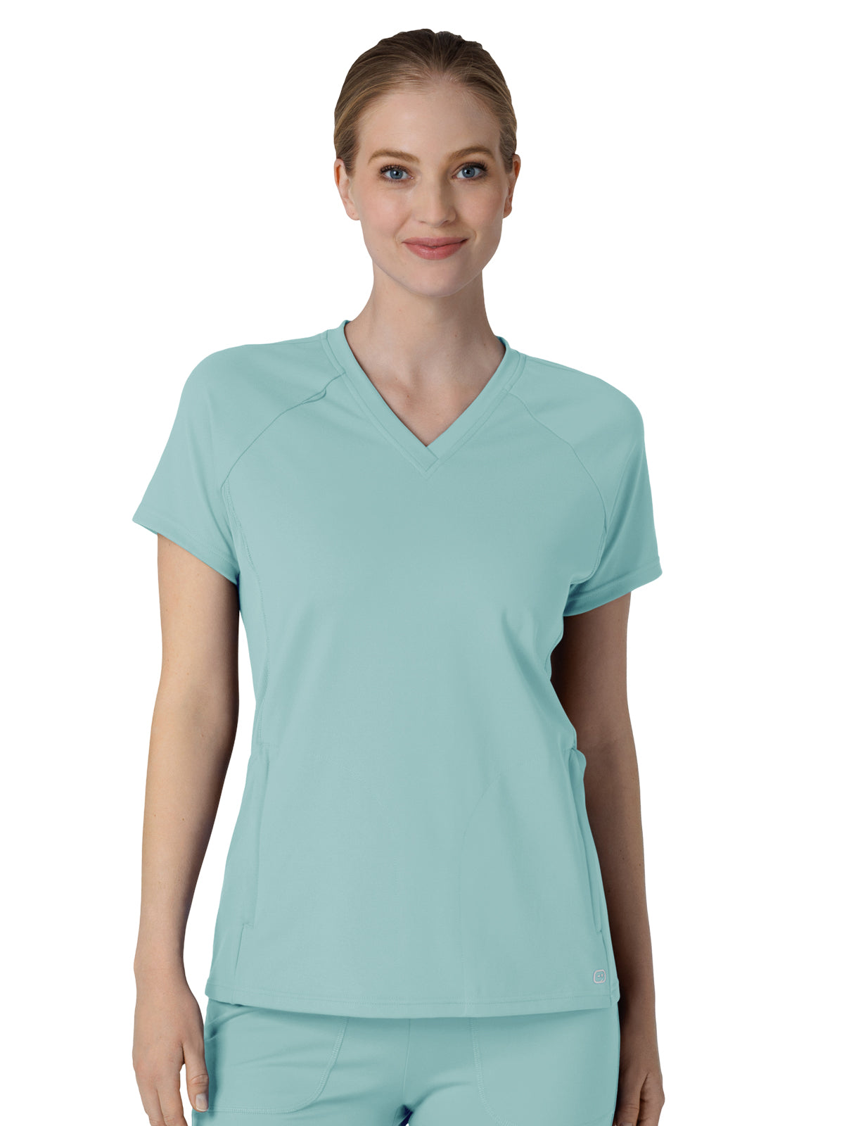 Women's Four-Pocket Flex-n-Reach V-Neck Raglan Top - 6259 - Coastal Blue
