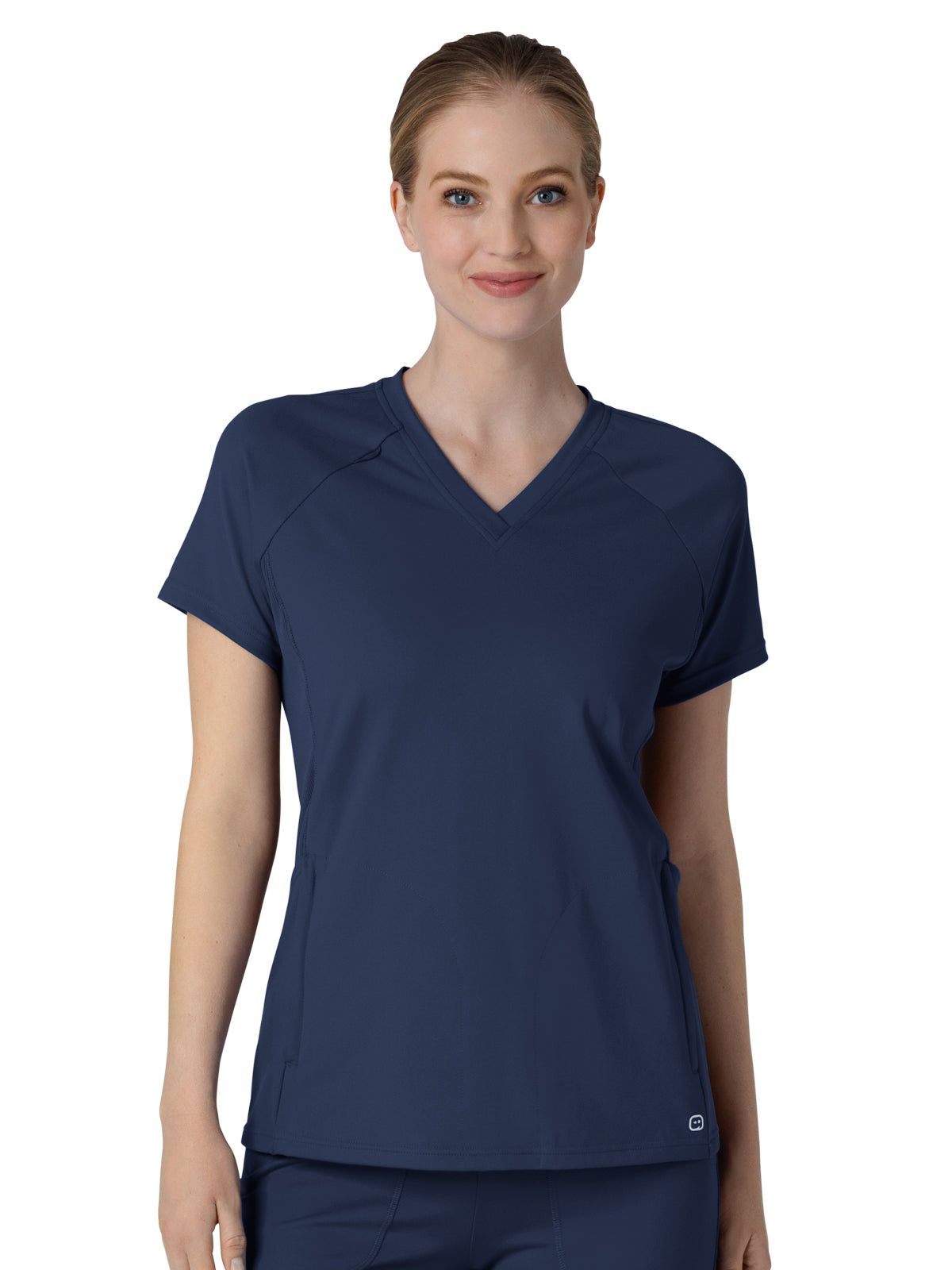 Women's Four-Pocket Flex-n-Reach V-Neck Raglan Top - 6259 - Navy