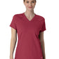 Women's Four-Pocket Flex-n-Reach V-Neck Raglan Top - 6259 - Ruby