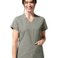 Women's Two-Pocket Align V-Neck Scrub Top - 6270 - Cool Gray