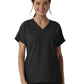 Women's Three-Pocket Drop Shoulder Tunic Scrub Top - 6280 - Black