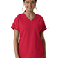 Women's Three-Pocket Drop Shoulder Tunic Scrub Top - 6280 - Red