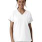 Women's Three-Pocket Drop Shoulder Tunic Scrub Top - 6280 - White
