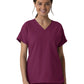 Women's Three-Pocket Drop Shoulder Tunic Scrub Top - 6280 - Wine