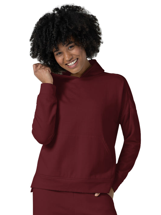 Women's One-Pocket Hoodie - 6289 - Burgundy