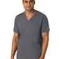 Men's Four-Pocket V-Neck Top - 6351 - Pewter