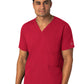 Men's Four-Pocket V-Neck Top - 6351 - Red