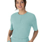 Women's Two-Pocket Tuck-In Henley Scrub Top - 6354 - Coastal Blue