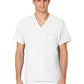 Men's Six-Pocket V-Neck Top - 6355 - White