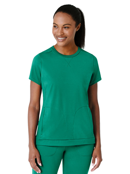 Women's Two-Pocket Flex-n-Reach Crew Neck Top - 6359 - Bahama Breeze