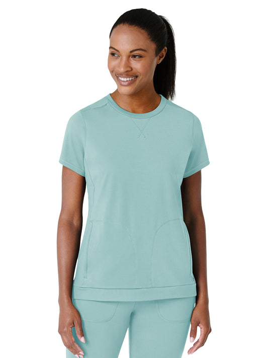 Women's Two-Pocket Flex-n-Reach Crew Neck Top - 6359 - Coastal Blue