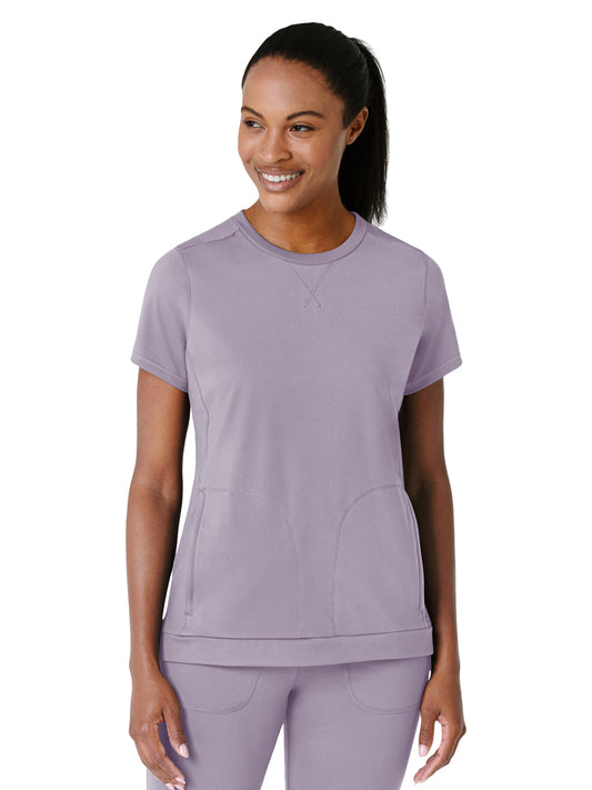 Women's Two-Pocket Flex-n-Reach Crew Neck Top - 6359 - Wisteria