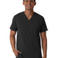 Men's Three-Pocket V-Neck Scrub Top - 6380 - Black