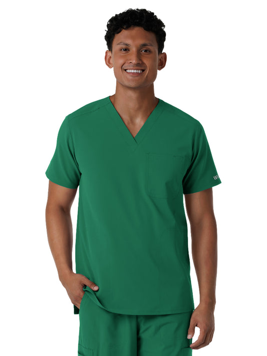 Men's Three-Pocket V-Neck Scrub Top - 6380 - Hunter