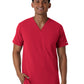 Men's Three-Pocket V-Neck Scrub Top - 6380 - Red