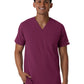 Men's Three-Pocket V-Neck Scrub Top - 6380 - Wine