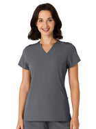 Women's Two-Pocket Flex-n-Reach V-Neck Top - 6432 - Pewter