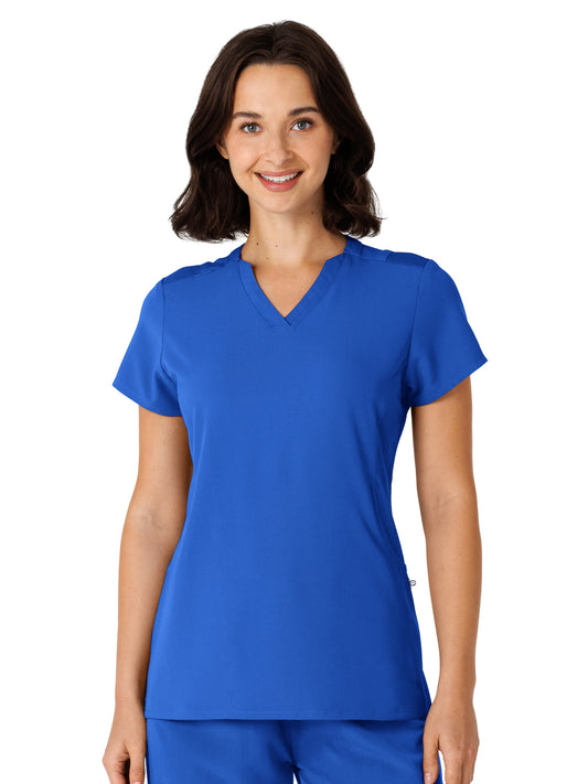 Women's Two-Pocket Flex-n-Reach V-Neck Top - 6432 - Royal