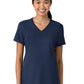 Women's Two-Pocket Flex-n-Reach V-Neck Top - 6522 - Navy
