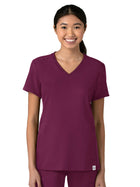 Women's Two-Pocket Flex-n-Reach V-Neck Top - 6522 - Wine