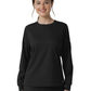 Women's One-Pocket Classic Long Sleeve Scrub Tee - 6551 - Black