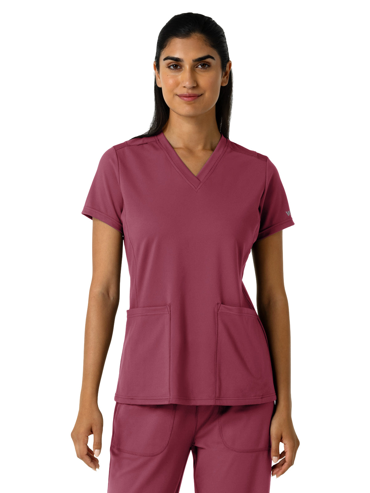 Women's Two-Pocket V-Neck Scrub Top - 6559 - Carnation