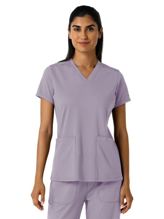 Women's Two-Pocket V-Neck Scrub Top - 6559 - Wisteria